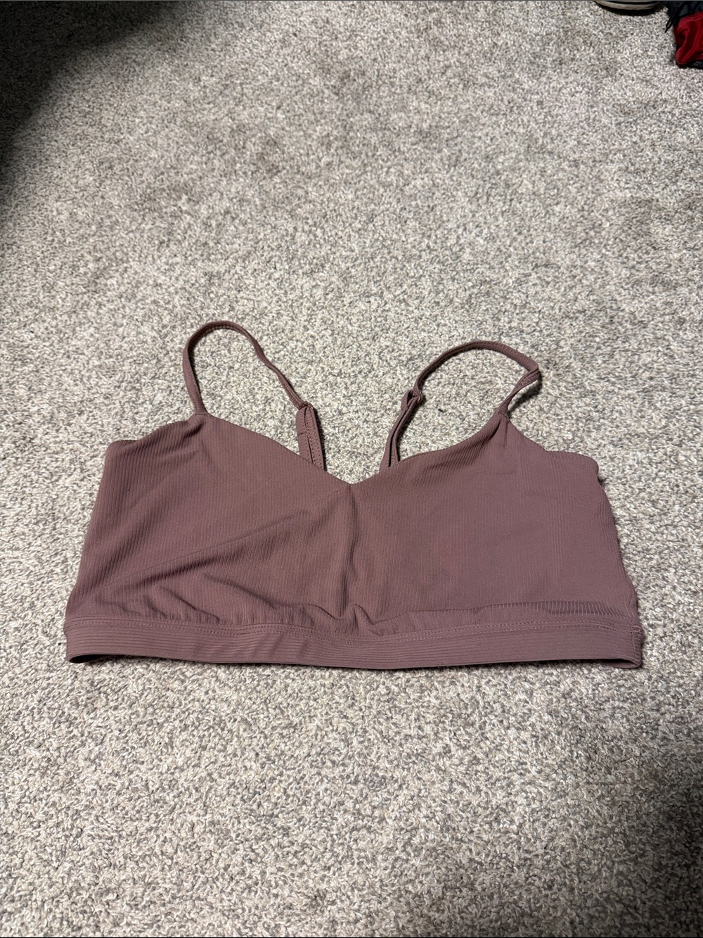 all in motion Ribbed Seamless Bralette in Mauve Rose